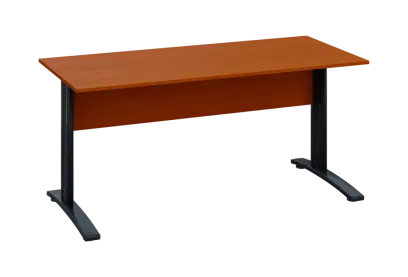 EPK 27 - 16 stůl kancelářský, kovová podnož černá, deska 25 mm, široký 1600 mm, třešeň šumavská